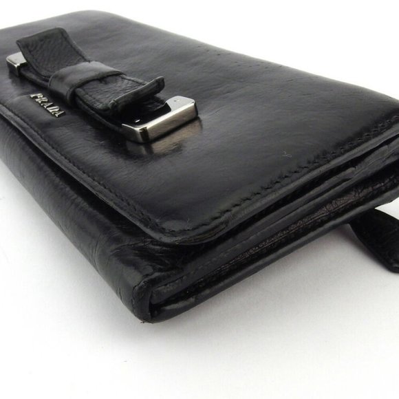 Authentic PRADA wallet ribbon leather Auth used - Picture 3 of 8